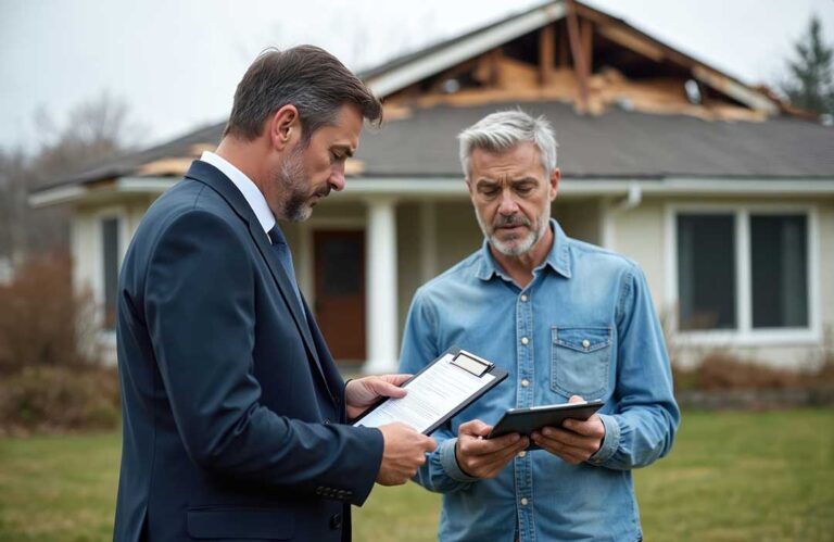 A person reviews auto insurance documents while parked next to a newly purchased car.